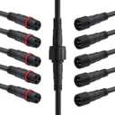 mxuteuk 6 Pairs 22AWG 3 Pin Electrical Connector,5.87in/15cm Wire Waterproof Male Female Connector,for LED Strip,Car,Truck,Boat