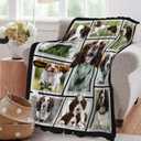English Springer Spaniel Blanket Springer Spaniel Decor Throw Blanket Soft Flannel Fluffy Plush Fuzzy Fleece Stuff Blanket Gifts for Dog Lover Girl Kids Man Woman Boys Adults for Bed Sofa 40"X50"