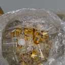 Didaey 40 Pcs Mini Glass Bottles with Screw Caps Tiny Glass Vials Small Clear Jars Empty Wishing Gift Bottles Jars Tiny Vials Containers for DIY Storage Art Craft Decor (2ml,Gold)