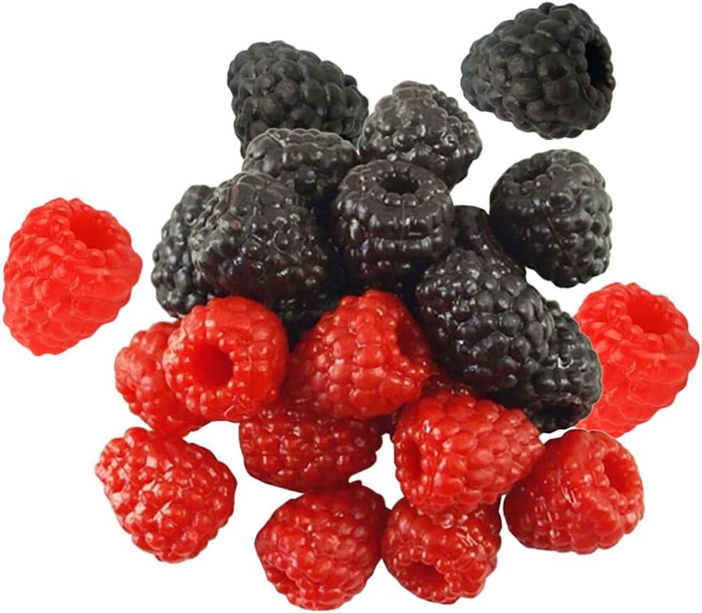 MAGICLULU 40pcs Artificial Raspberry Party Fake Raspberry Ornament for Photography Dining Table Decoration