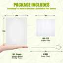 100 Pcs Gnat Sticky Traps for Plants, Transparent Double Sided Indoor Outdoor Pest Control for Fungus Gnats, Fruit Flies, Whiteflies, Aphids & Leaf Miners, Includes 10 Card Clips & 100 Twist Ties