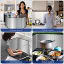 KorsiKato 4 Sided Grease Splatter Guard Foldable Splatter Guard for Stove Stainless Steel Oil Splatter Screens Backsplash for Wall Gas Range Frying Pan Camping(Size:15.7×31.5×15.7inches)
