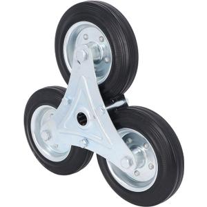 Shopping Cart Caster, 6 Inch 300LBS Load Capacity Shopping Cart Stair Climbing Wheels Replacement, Stair Climbing Caster Triangle Trolley Wheels for Laundry Cart