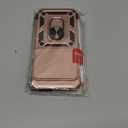 Janmitta Case Compatible with Google Pixel 10/10 Pro Built in Slide Camera Lens Cover+Screen Protector+Finger Ring Holder Kickstand,Heavy Duty Shockproof Full Body Protective Phone Cover,Rose Gold