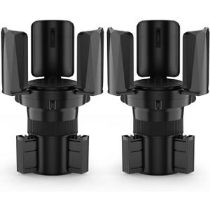 DYLEN Car Cup Holder Expander, Cup Holder Expander Adapter for Car with Adjustable Arms and Base, Fits Yeti, HydroFlask, Stanley, Other Bottles 14-64oz (2 Pack)