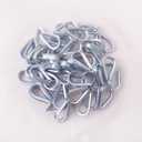 Wire Rope Thimble, for Wire Rope Dia. 1/4 in, Carbon Steel,(1/4" 50PCS)