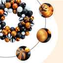 Happy Halloween Wreath for Front Door, 18 Artificial Ball Wreaths Door Decor for Home Halloween Party Decorations (18in)