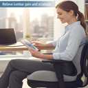 Memory Foam Office Chair Cushion for Sciatica Pain Relief Ergonomic Seat Cushions for Office Chairs, Desk Chair Cushion & Lumbar Support for Car, Airplane Seat Cushion for Back Pain, Large