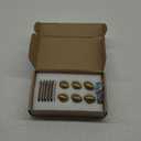 Goo-Ki Antique Brass Cabinet Knobs(Oval Shape) with Backplate(Square Shape) for Cupboard,Dresser,6 Packed