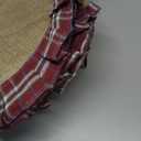 HunnmingRe 12 Set Round Christmas Plaid Placemats 15.7 Inch Christmas Checkered Tartan Table Mats Xmas Faux Burlap Fabric Table Mats for Xmas Holiday Dinner Party Decoration(Red White)