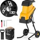 Yireal Upgraded 3-Blade Electric Wood Chipper 15-Amp,Chipper Shredder Detachable with Collection Bag 45L, 1.8 Inch Cutting Diameter Mulcher for Yard Branches Mulching Composting and Garden Cleanup