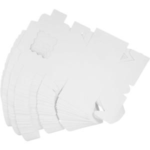 50pcs Small Cake Boxes with Window for Transporting Pastries Cupcakes Cookies and Desserts Versatile Bakery Packing Containers White for Takeaway and Picnics