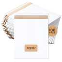 BOX USA Rigid Mailers 12" x 15" (100-Pack) - Cardboard Mailer Envelopes for Photos, Artwork, Certificates - Stay Flat, 12 3/4x15" 100-Pk