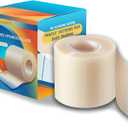 Hydrocolloid Roll Bandage with Pre-Cut 2"x2" Patches - Waterproof & Hypoallergenic for Sensitive Skin - Clear Self-Adhesive Wound Dressing for Acne, Blisters, Burns - 2IN x 4.8FT