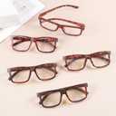 2 x Eyekepper 5-pack Oversized Reading Glasses Square Large Frame Readers for Men and Women - Tortoise +0.50