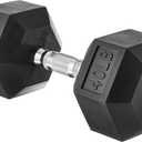 Amazon Basics Rubber Hex Dumbbell Hand Weigh, 40LB