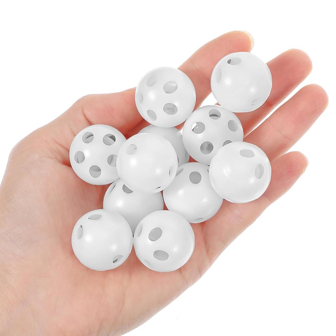 10PCS Rattle Ball Inserts 24mm Plush Crafts Doll Noise Maker Insert Rattle Box Repair Stuffed Balls for Animal Puppy Doll Pet(White)
