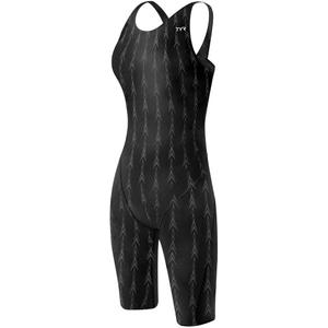 TYR Women's Solid Fusion 2 Open Back Swimsuit-U12 Compliant Size 26 Black