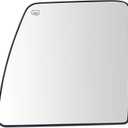TRQ Driver Side Mirror Glass with Backing Plate Heated Compatible with 2012-2021 Nissan NV1500 2012-2018 NV2500 NV3500