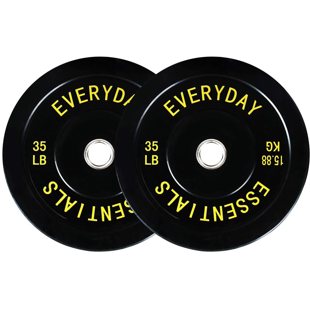 Fitvids Olympic Bumper Plate, 2" Weight Plate for Strength Training & Weightlifting, 35L