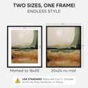 Homeforia Black Wood Frame 20x24, High End Oak 20x24 Wooden Picture Frames with Mat 16x20 Photo, 20 x 24 Poster Frame Matted to 16 by 20 Print, 24x20 Hanging Frames, Tempered Glass, Wall Kit, Set of 1