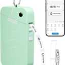 ORGSTA S001 Label Maker Machine with Tape, Portable Bluetooth Label Maker for Home and Office Organization, Thermal Label Printer Mini Sticker Maker with Multiple Templates, Green