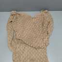 ANRABESS Women Swimsuit Swim Crochet Cover Up Knit Bathing Suit Swimwear 2025 Summer Bodycon Beach Dress Vacation Clothes (Medium, Khaki)