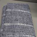 Estelar Textiler Blue Boho Farmhouse Curtains 72 Inches Long, Soft Linen Textured Embroidered Curtains for Living Room, Light Filtering Grommet Semi Sheer Drapes for Bedroom, 52Wx72L, 2 Panels (Blue/White Embroidery)