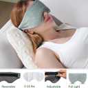 Sivio Weighted Eye Mask for Sleeping, Cooling & Cozy Reversible Blackout Sleep Mask for Women & Men, Microwave Freezable Heavy Blindfold for Migraine, Travel, Meditation, Mothers Day Gift 0.55lb, Grey