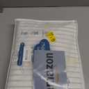 MooMee Striped Duvet Cover Set 100% Washed Cotton Linen Like Textured Breathable Durable Soft Comfy (White Sage Green Wide Stripes, Queen 90"x90")