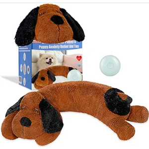 Puppy Heartbeat Toy for Separation Anxiety Relief, Heartbeat Stuffed Animal Anxiety Calming Behavioral Aid Plush Toy for Dogs Cats Pets