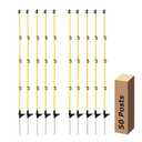 Electric Fence Posts 46 Inches, Fiberglass Step in Temporary Electric Fence Posts for Cows, Sheep, Dog, Portable Fence Stakes for Electric Fencing-20 PCS