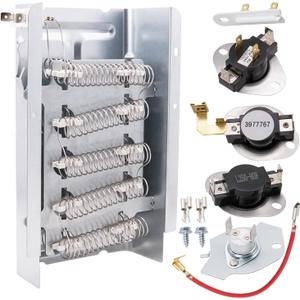 Dryer Heating Element Kit Compatible With May-tag MEDB755DW2 MED6200KW0 MEDB766FW0 MEDB755DW0 MEDX655DW1 MEDX500BW0 MEDC400BW1 MEDC415EW1 MEDC500VW0 MEDC555DW1 MEDX6STBW1 MED6600TQ0
