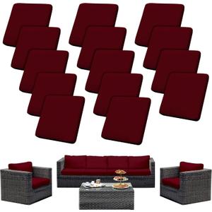Outdoor Cushion Covers Set,14PCS Patio Furniture Couch Seat Slipcovers, Replacement for Sofa Sectional Chair(CoverOnly)