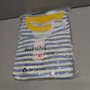 Women Striped Oversized Sweatshirt Long Sleeve Crewneck Hoodies Shirts 2024 Fall Pullover Top Trendy Preppy Clothes (L)