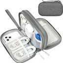 FYY Travel Cable Organizer Pouch Electronic Accessories Carry Case Portable Waterproof Double Layers All-in-One Storage Bag for Cord, Charger, Phone, Earphone Dark Grey