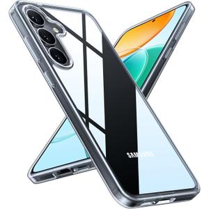 TORRAS Guardian Shockproof for Samsung Galaxy S25 Plus Case, [Non-Yellowing] [12FT Military-Grade Protection] Transparent Slim Case for Samsung S25 Plus Case, Diamond Clear, Hard, 6.7''