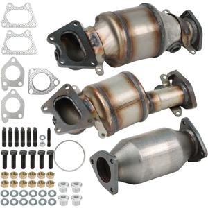 Front Left Right & Rear Catalytic Converter Compatible with Honda Accord 2003-2007, Odyssey 2005-2010, Pilot 2005-2008, Acura MDX 2003-2006 3.5L V6 Catalytic Convertor (EPA Compliant)