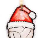 Volleyball Ornament - Volleyball for Girl - boy - Women, Men, Team, Coach - - Christmas Ornament 2025 - - car Hanging Accessories (Santa Hat)