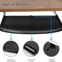 22"Wx11"D Under Desk Keyboard Tray Slide Out, Pull Out Keyboard Tray for Desk, Keyboard Holder Under Desk,Sturdy Keyboard Shelf Under Desk, Black Keyboard Drawer Desk Extender
