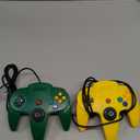 Tevodo N64 Controller, Upgraded Joystick Classic Wired Controller Compatible with N64 Console(Yellow and Green)