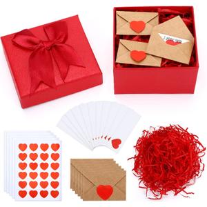 MARFOREVER 72 Pcs Mini Love Notes for Him Her, Valentine's Day Card and Little Love Notes, DIY Scrapbook Supplies with Envelopes, Gift Card Booklet for Valentines Day Girlfriend Boyfriend Husband