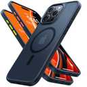 TORRAS Magnetic for iPhone 15 Pro Max Case Compatible with MagSafe, MIL-STD-810G Military Grade, Slim Translucent Phone Case iPhone 15 Pro Max Shockproof Anti-Scratch 6.7", Matte Black