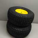 20x8.00-8 Rear Tire and Wheel Assemblies,4 Ply Tubeless Tire Compatible for Riding Lawn Mowers, 3/4" Borehole, 3.5" Offset Hub and 3/16" Keyway, 905lbs Capacity, 2 Pack