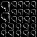 Chunful 24 Packs Clear Church Pew Clips for Weddings Heavy Duty Plastic Pew Hooks Decorations Church Bench Bow Holders for Aisle Chairs Railing Bow Garland Decor