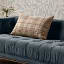 Loloi Chris Loves Julia Beau Collection PCJ0014 Brown/Ivory 16'' x 26'' Cover w/Poly Pillow