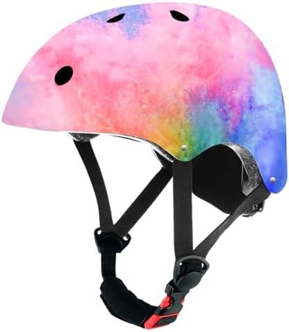 JEEFREE Adjustable Color Gradient Toddler Kids Bike Helmet for Girls Boys.Skateboard Bicycle Toddler Helmet 2-4 Years for Multi-Sports Cycling Scooter Inline Roller Skates Rollerblading