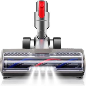Large Roller Vacuum Brush Head Replacement Parts for Dyson v7 v8 v10 v11 v15 Motorhead Fluffy Animal Cyclone Absolute Direct Carpet Attachments with 4 LED Lights, V10slim / Ball Series NOT Compatible