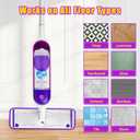 2 x 8 Pack Reusable Mop Pads for Swiffer PowerMop, Power Mop Refills 15'' Microfiber Pads Refills Machine Washable Dry Wet Use for Hardwood Floor Cleaning