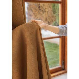 Blackout Thermal Curtain 1 Panel, 70x70 Inch, Blackout Thermal Curtains Brown Solid Color Window Drapes with Eyelets